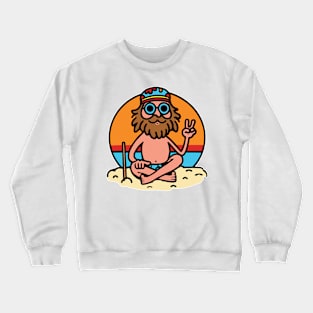 The Beach Is Groovy Dude (No type) Crewneck Sweatshirt